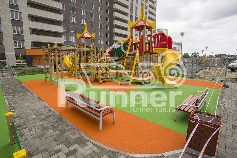 Каучуковое покрытие бесшовное из крошки "Runner EPDM"