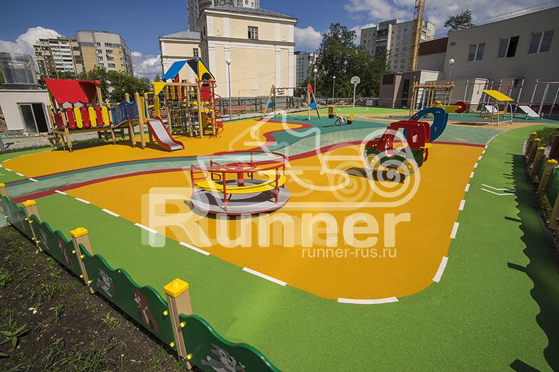 Каучуковое покрытие бесшовное из крошки "Runner EPDM"