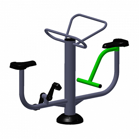 Уличный тренажер взрослый Вело + Твист для двоих УТ 220