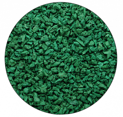 Цветная резиновая крошка зеленая