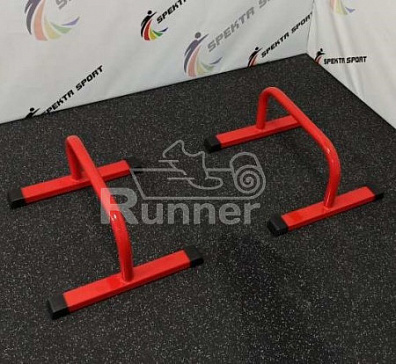 Упоры напольные для отжиманий (паралетсы) Spektr Sport цв. красный (пара)