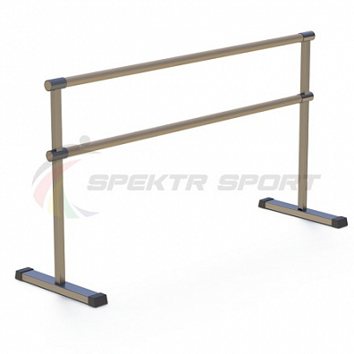 Переносной хореографический станок двухрядный (опоры - нерж. сталь) Адажио. Бук