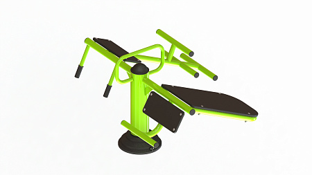 Уличный тренажер взрослый Пресс + Гиперэкстензия для двоих УТ 122