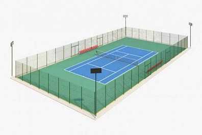 Теннисный корт с покрытием HARD