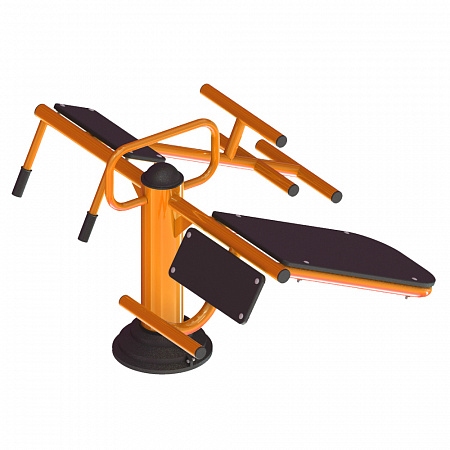 Тренажер уличный детский Пресс + Гиперэкстензия УТД 247