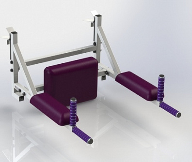 Брусья-пресс и подставка под штангу Джет 4 цв. белый