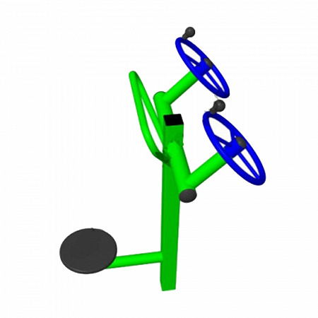 Уличный тренажер взрослый Рули + Диск для двоих УТ 250