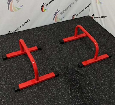 Упоры напольные для отжиманий (паралетсы) Spektr Sport цв. красный (пара)